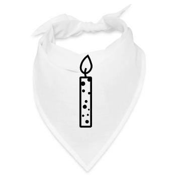 Geburtstagskerze - Bandana - Weiß - Vorne
