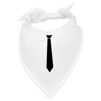 Krawatte - Bandana - Weiß - Vorne