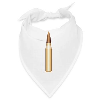 verbrecher gangster criminal gun pistole waffe bul - Bandana - Weiß - Vorne