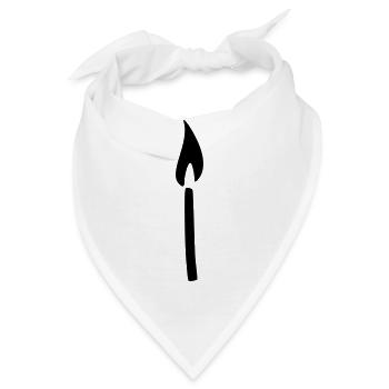 Streichholz Kerze - Bandana - Weiß - Vorne