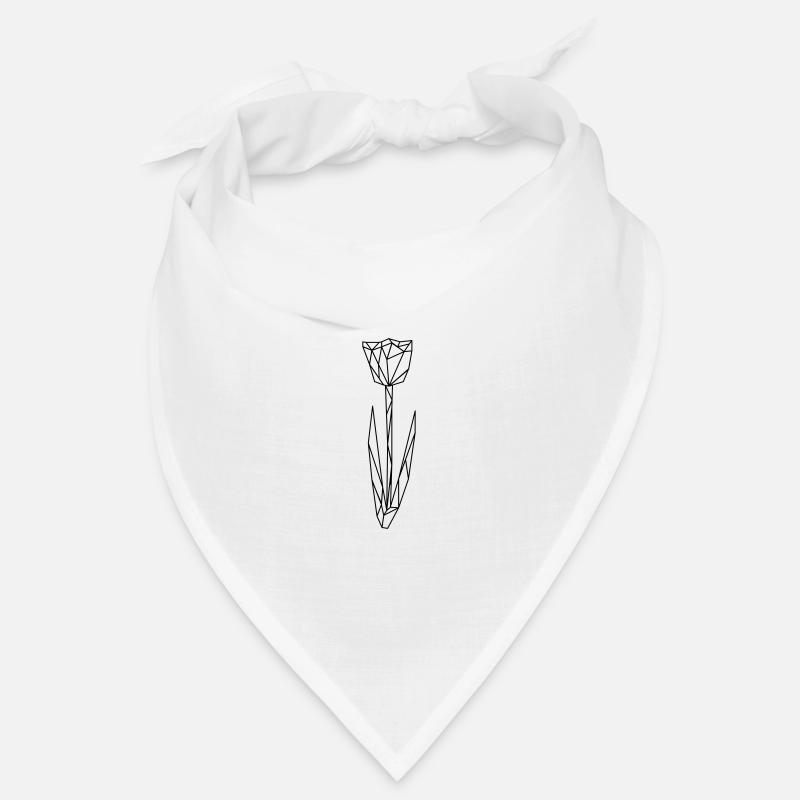 Tulip Polygon - Bandana - Weiß