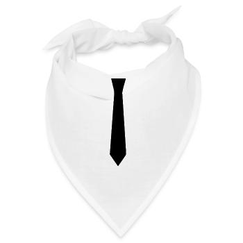 krawatte - Bandana - Weiß - Vorne