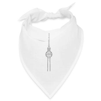Berlin Fernsehturm Alexanderplatz - Bandana - Weiß - Vorne