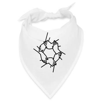 haende - Bandana - Weiß - Vorne