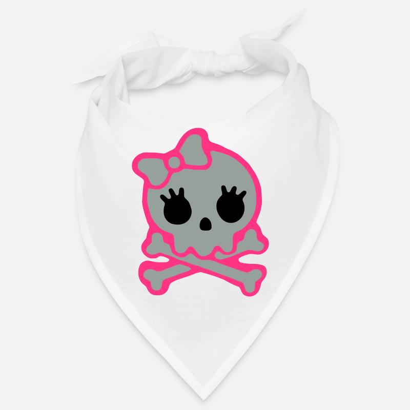 skull - Bandana - Weiß