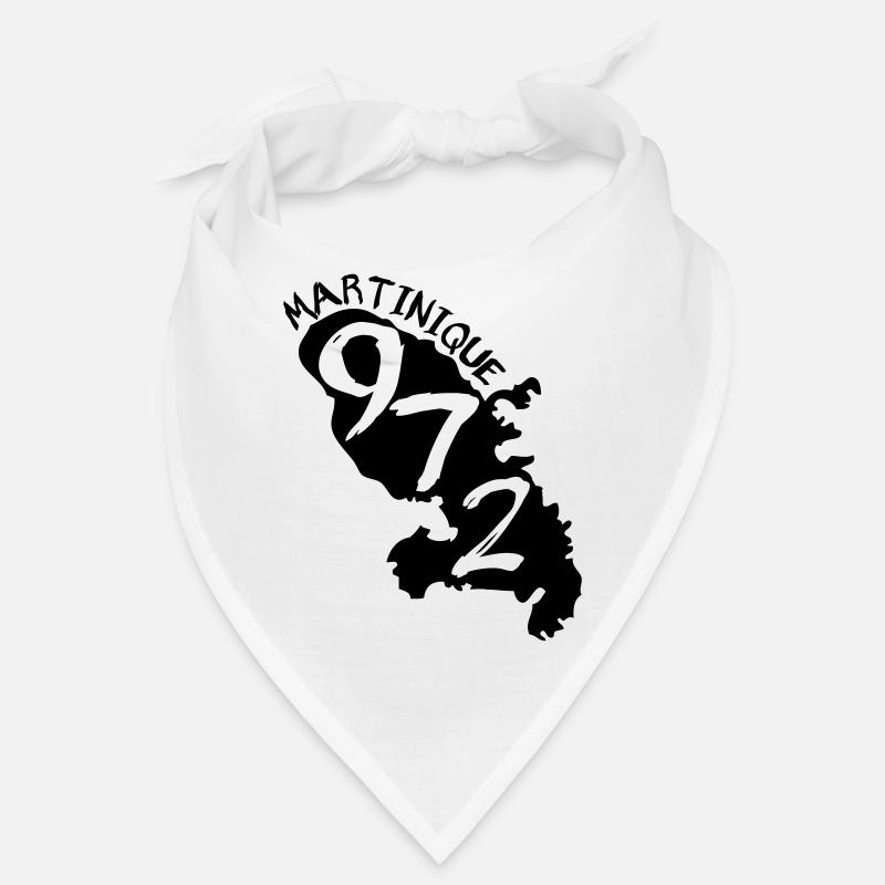 Martinique 972 (1 couleur modifiable) - Bandana - blanc