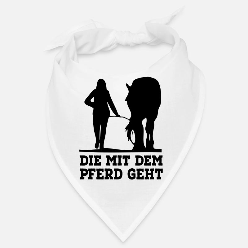 Pferd - Bandana - Weiß