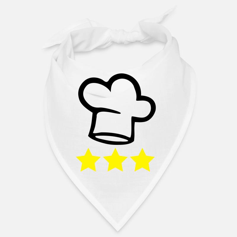 Chapeau de chef cuisinier 3 étoiles Bandana