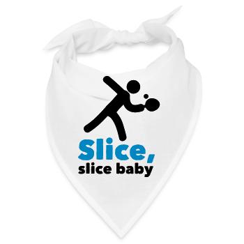 table tennis: slice, slice baby - Bandana - Weiß - Vorne