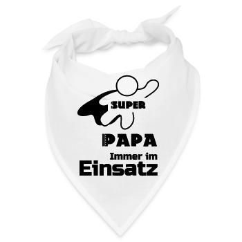 Super Papa Vater Familie Sprüche Vatertag Geschenk - Bandana - Weiß - Vorne