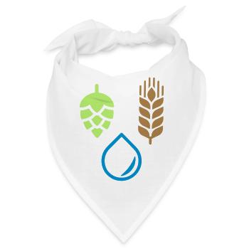Bierzutaten zum Brauen - Bandana - Weiß - Vorne