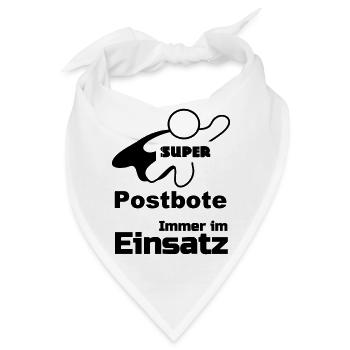 Super Postbote Geschenk - Bandana - Weiß - Vorne