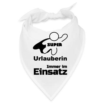 Super Urlauberin Geschenk - Bandana - Weiß - Vorne