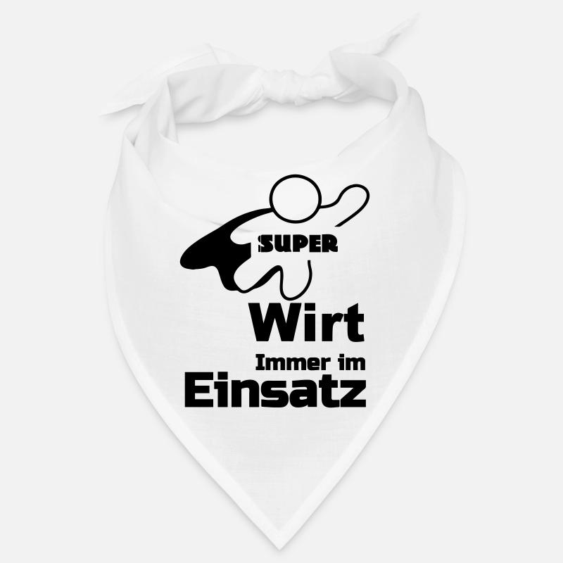 Super Wirt Geschenk - Bandana - Weiß