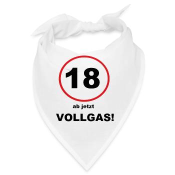 Spruch 18 - Bandana - Weiß - Vorne