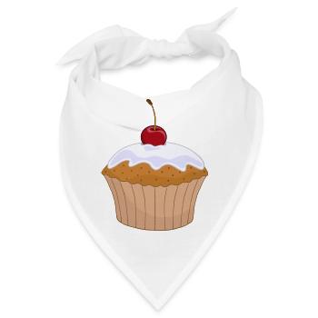 cupcake muffin cake kuchen backen bakery67 - Bandana - Weiß - Vorne