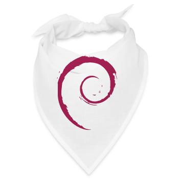 Linux Spirale Betriebssystem PC Geschenk IT Idee - Bandana - Weiß - Vorne