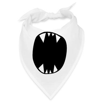 Monster Maul - Bandana - Weiß - Vorne