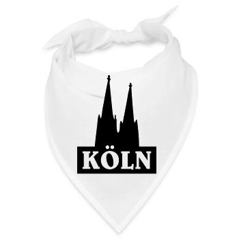 Köln Logo mit dem Kölner Dom - Bandana - Weiß - Vorne