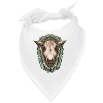 Zed das Schaf von Jon Ball - Bandana - Weiß - Vorne