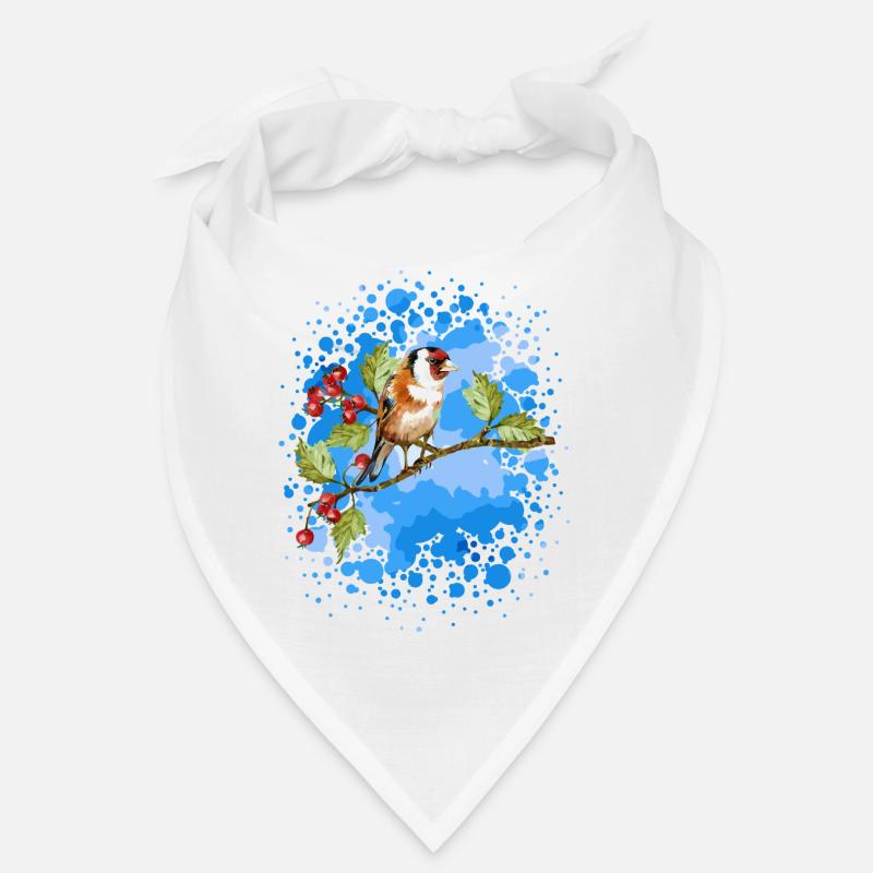 oiseau - Bandana - blanc