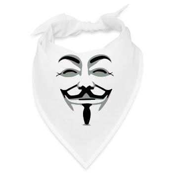 anonymus_vektor_2farb - Bandana - Weiß - Vorne