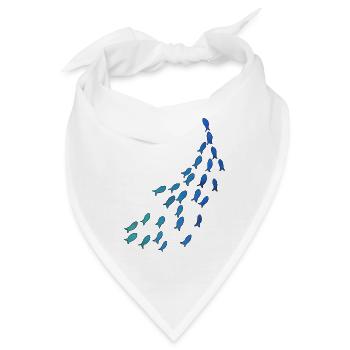 Fischschwarm - Bandana - Weiß - Vorne
