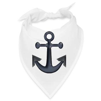 Anker - Bandana - Weiß - Vorne