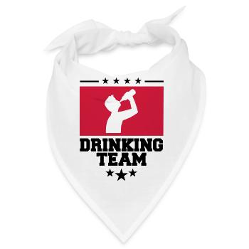wappen cool logo text alkohol bier sau - Bandana - Weiß - Vorne
