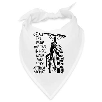 Schmutzige Fahrrad-T-Shirts - Bandana - Weiß - Vorne