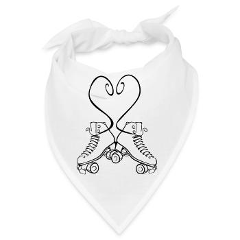Rollkunstlauf Love Schnürsenkel Herz - Bandana - Weiß - Vorne
