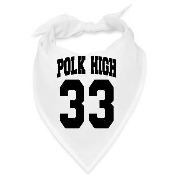 Geek Humor - POLK HIGH (Vector 1c) - Bandana - Weiß - Vorne