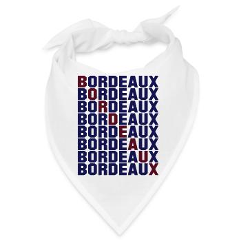 Bordeaux Gitter - Bandana - Weiß - Vorne