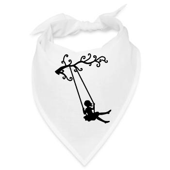 swing girl, schaukel - Bandana - Weiß - Vorne