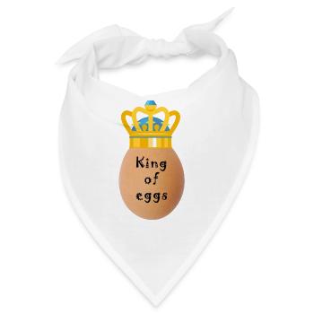 König der Eier Krone - Bandana - Weiß - Vorne