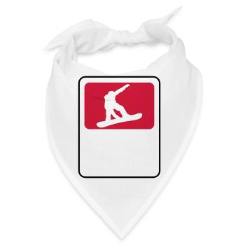 rahmen schild name text fahren snowboard sprung sp - Bandana - Weiß - Vorne