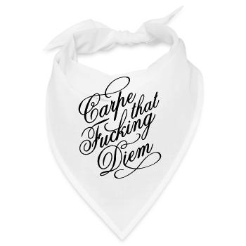 Carpe that fucking diem - Bandana - Weiß - Vorne