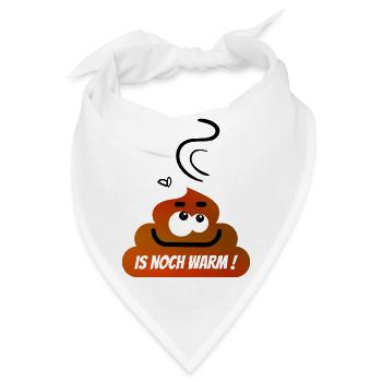Lustiger Kack Haufen :-) - Bandana - Weiß - Vorne
