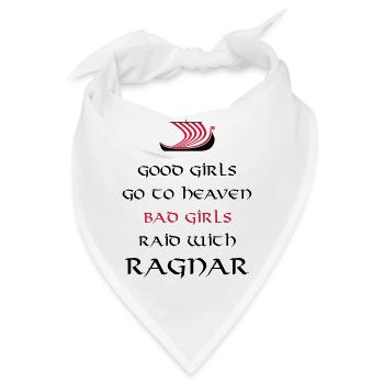 Bad Girls Raid With Ragnar - Bandana - Weiß - Vorne