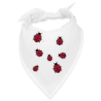 Kleiner Marienkäfer - Bandana - Weiß - Vorne