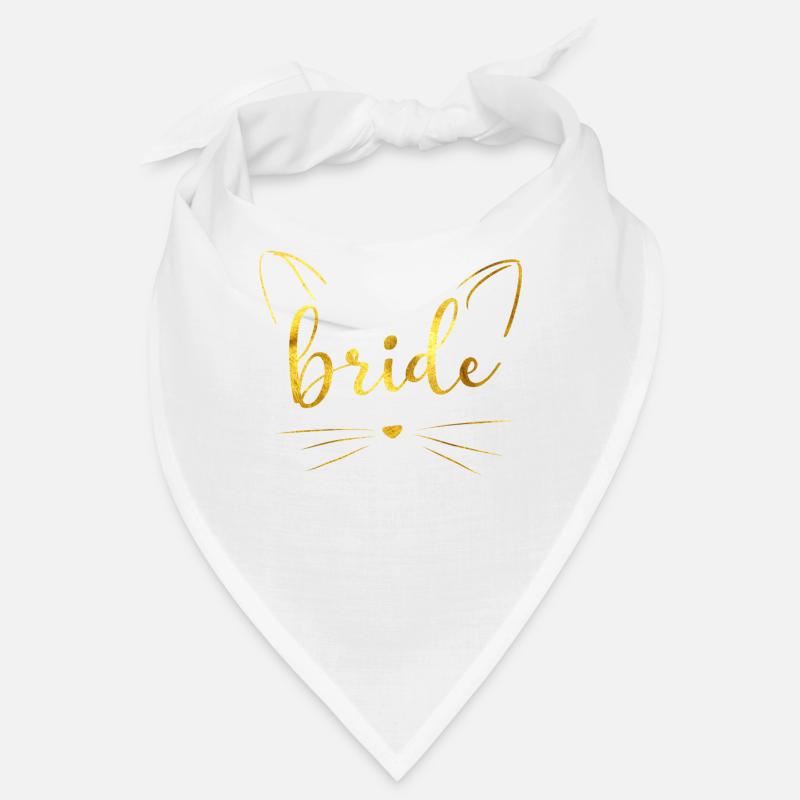 Braut Katze - Bandana - Weiß