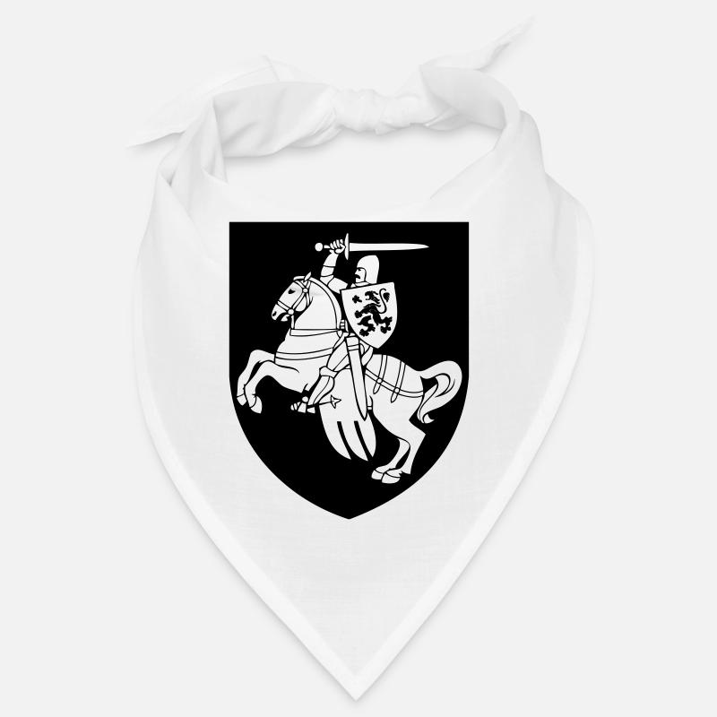 Ritter mit Schild - Wappen - Bandana - Weiß