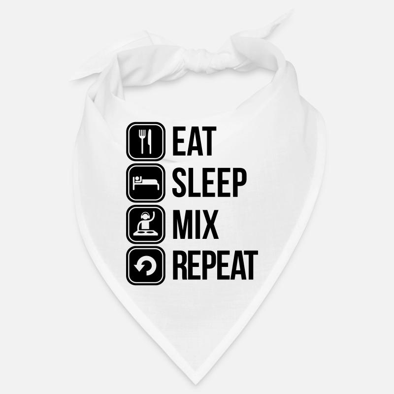 eat sleep mix repeat Bandana