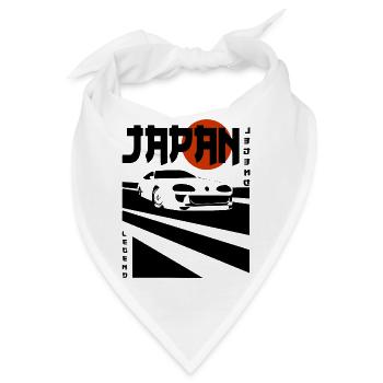 Legende auf Rädern – JDM Sportwagen Ikone - Bandana - Weiß - Vorne