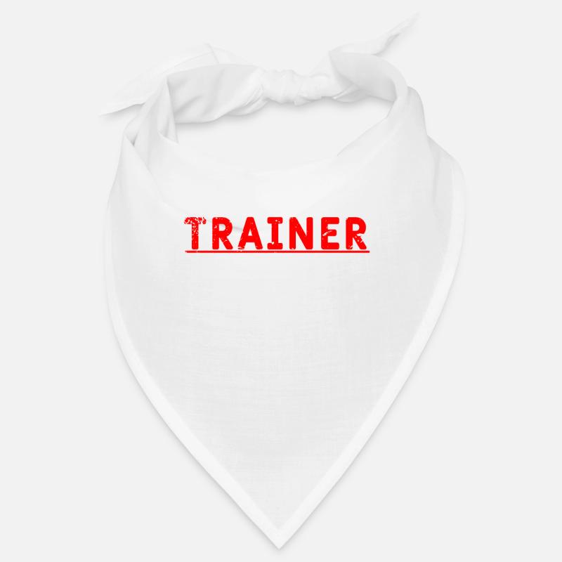 Ich bin der Trainer Spruch - Bandana - Weiß