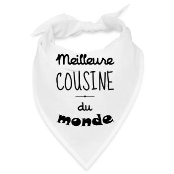 Onkel / Tante / Vetter / Cousin / Kusine - Bandana - Weiß - Vorne