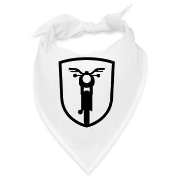 Moped S50 S51 Wappen - Bandana - Weiß - Vorne