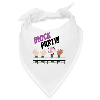 Block party volleyball team sport - Bandana - Weiß - Vorne