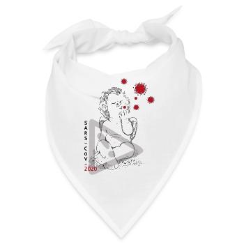 Ansteckungsgefahr - Bandana - Weiß - Vorne