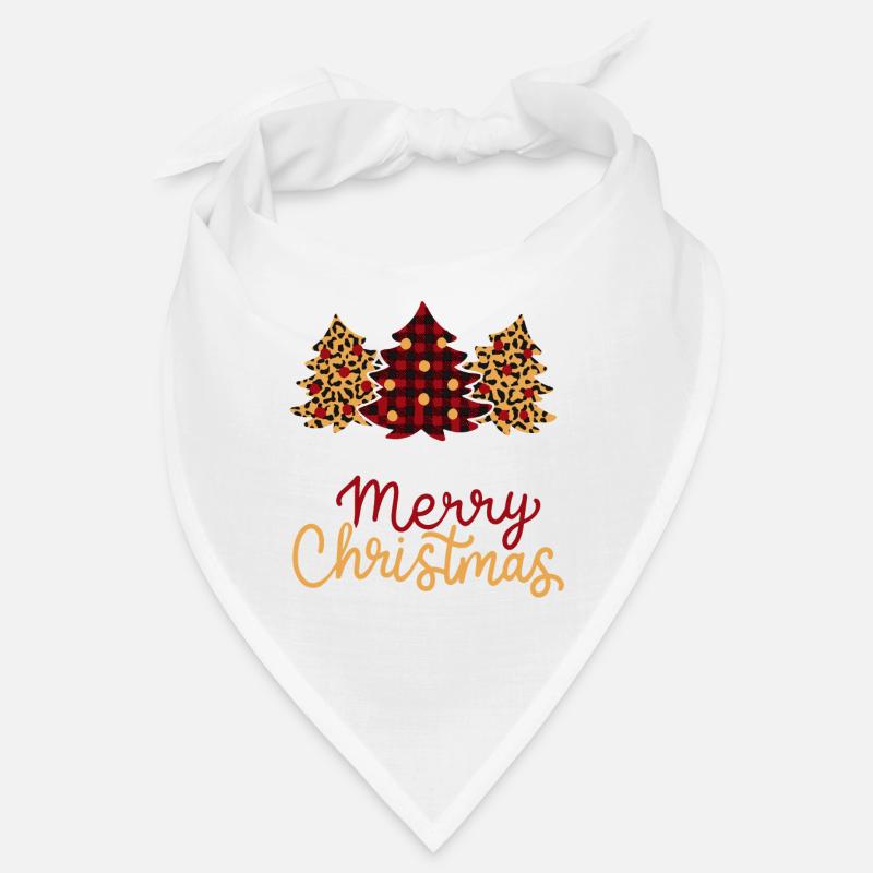 Frohe Weihnachten Plaid Leopard Tree Weihnachtsgeschenk Bandana